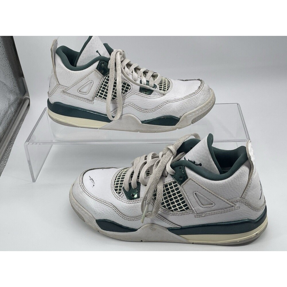 Air Jordan 4 Retro Oxidized Green White Dark Green GS Youth 2Y BQ7669-103 - Picture 1 of 6